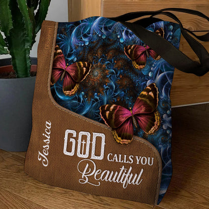God Calls You Beautiful - Personalized Tote Bag GTTJS10145