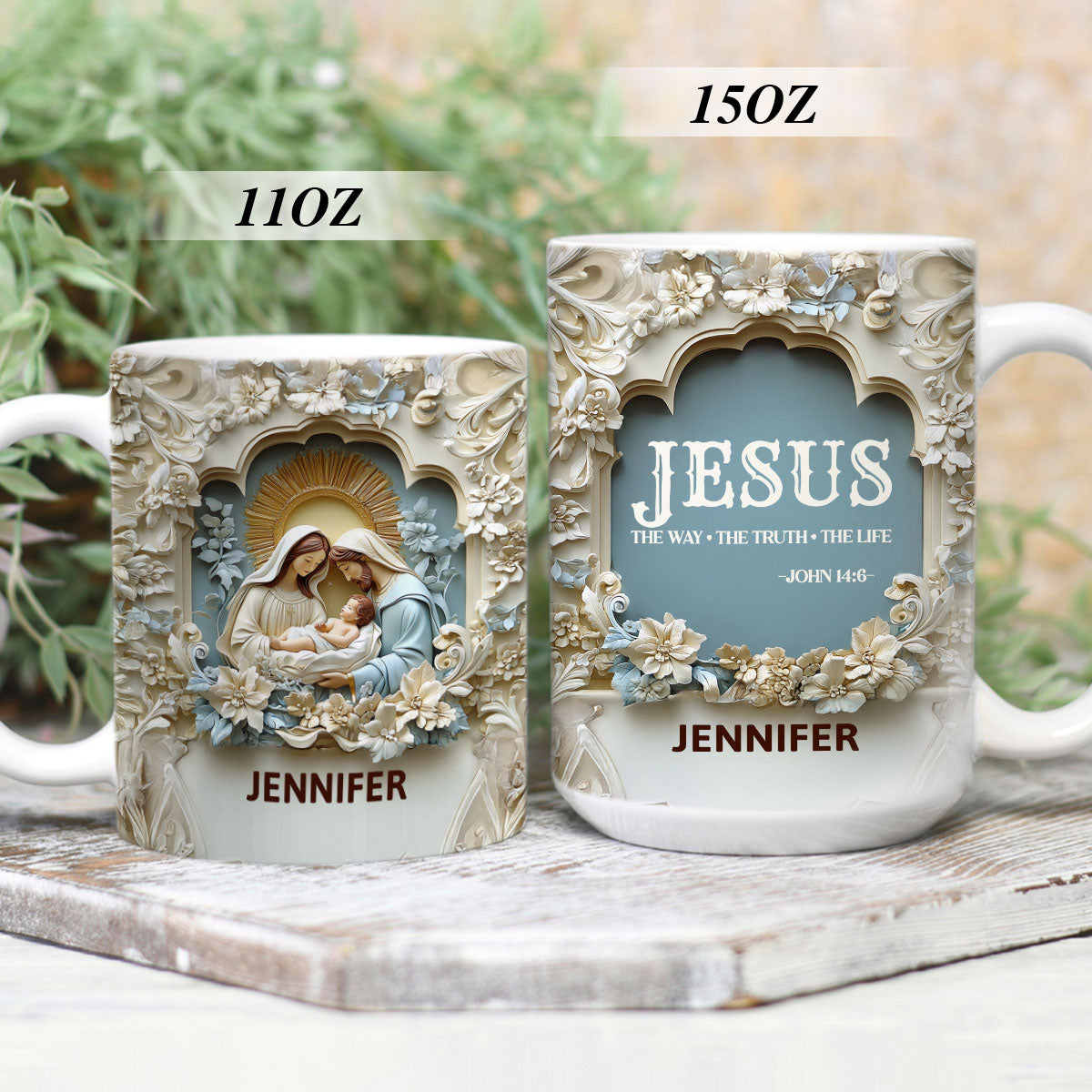 Jesus The Way The Truth The Life - Personalized Ceramic Coffee Mug