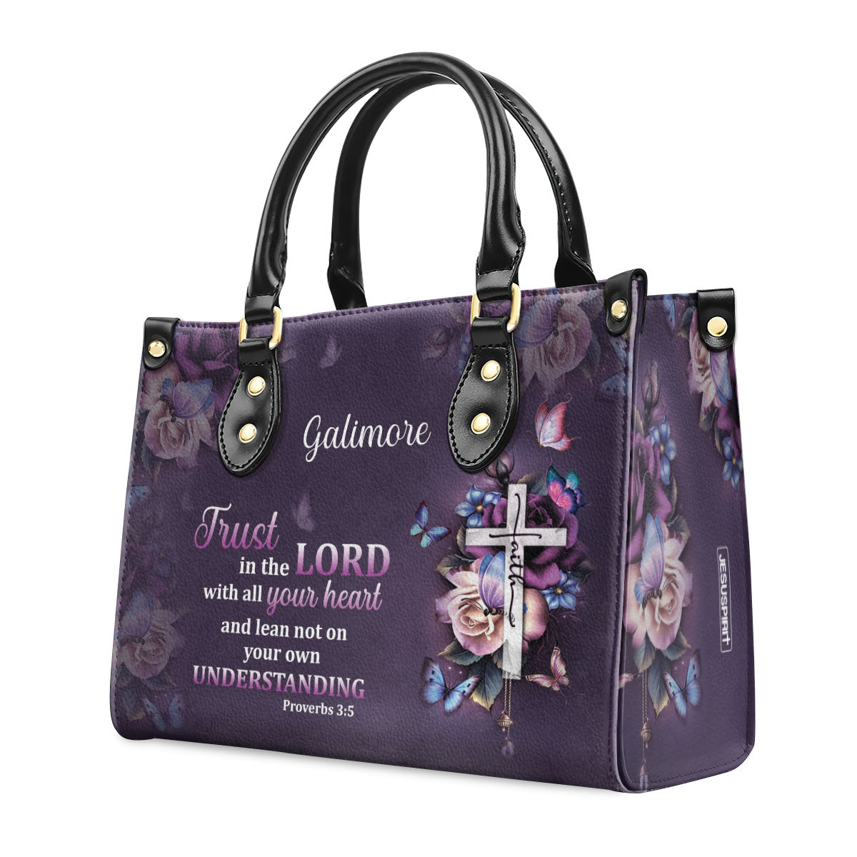Faith-Inspired - Leather Handbag with Custom Name GMJSLB200084