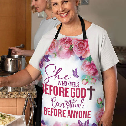 She Who Kneels Before God - Inspirational Apron