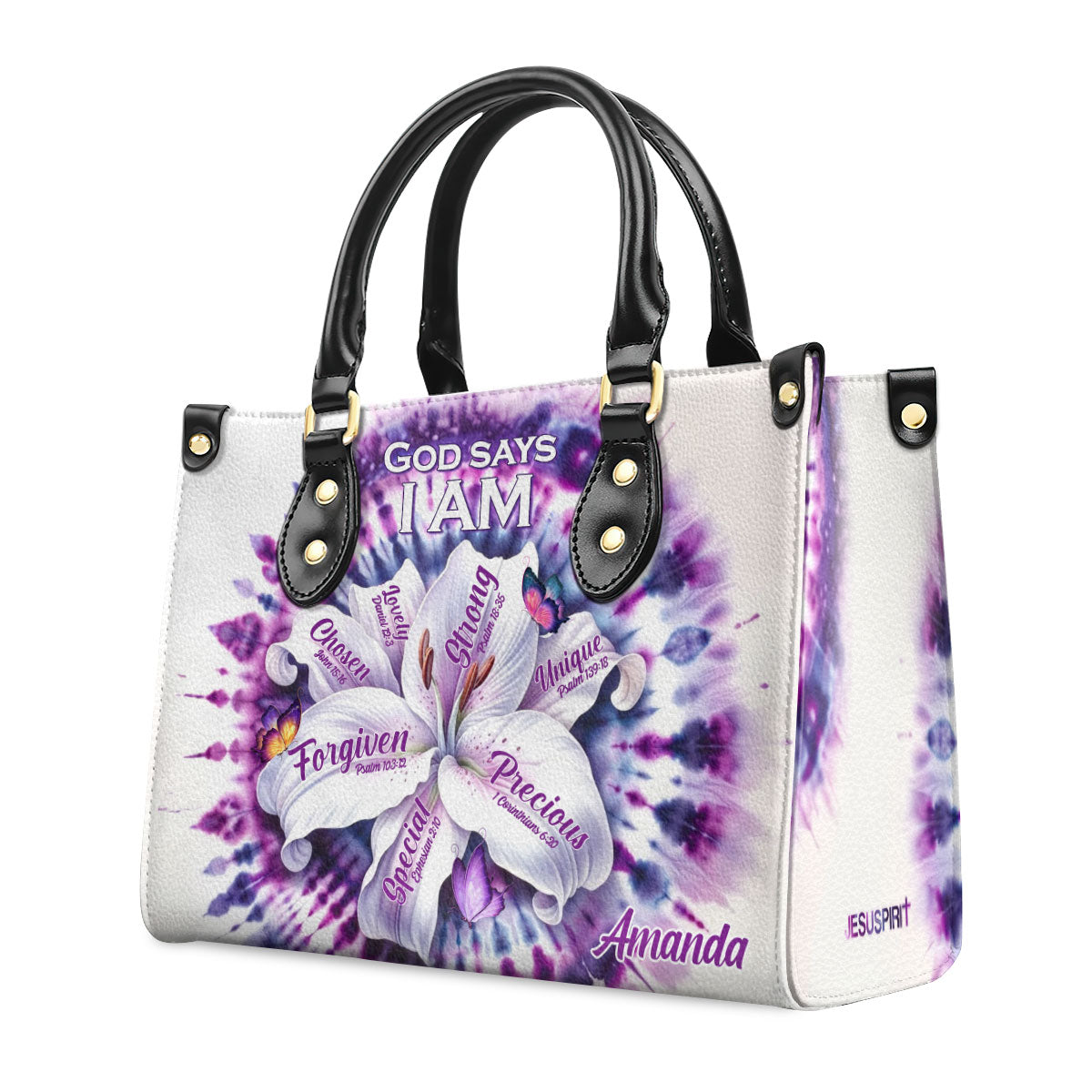 God Says I Am - Personalized Leather Handbag - Gift For Women GMJSLB200007