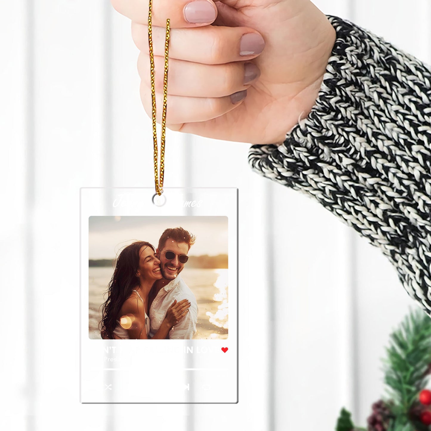 Favorite Song - Personalized Acrylic Ornament - Gift for Loved One GOJS10271