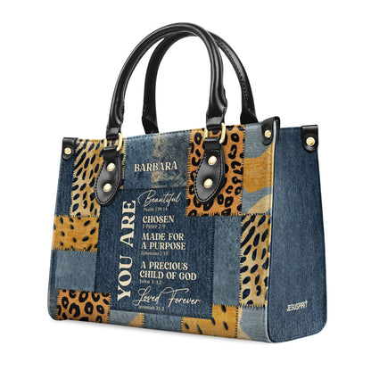 You Are Made For A Purpose - Personalized Leather Handbag GMJSLB200009