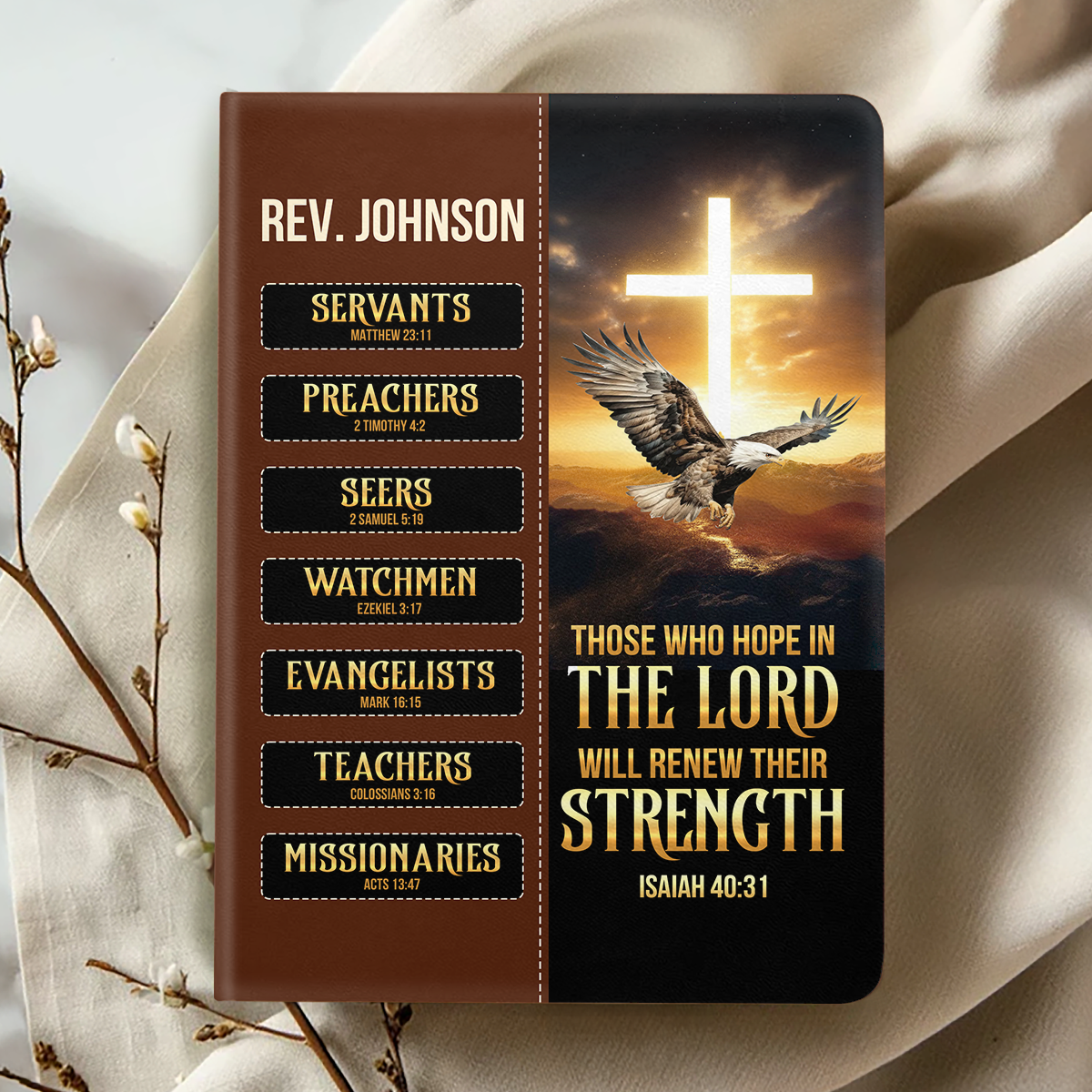 Those Who Hope In The Lord - Personalized Leather Cover Notebook GMJSNB200045
