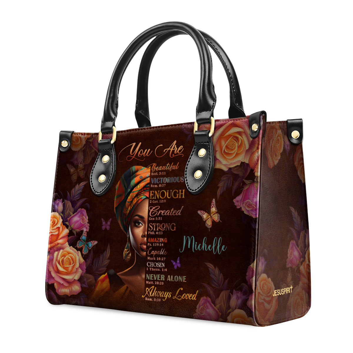 You Are Never Alone - Personalized Leather Handbag GMJSLB200030