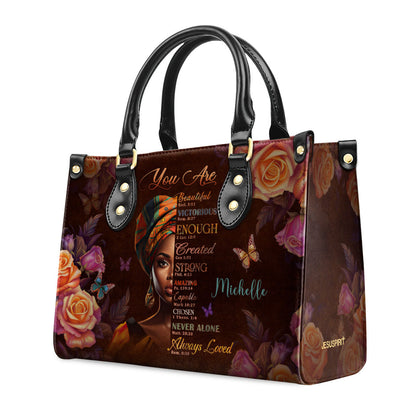 You Are Never Alone - Personalized Leather Handbag GMJSLB200030