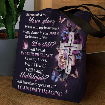 Inspirational Christian - Floral Cross Tote Bag GTTJS10355