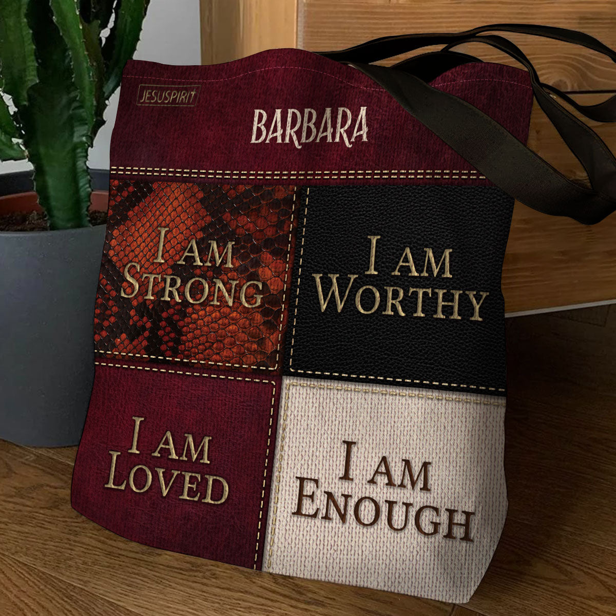 I Am Loved, I Am Enough - Personalized Tote Bag GTTJS10104