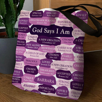 What God Says About You - Personalized Tote Bag GTTJS10053