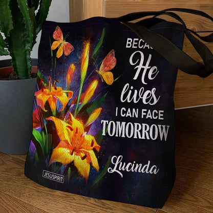 Because He Lives - Christian Inspirational Tote Bag GTTJS10158