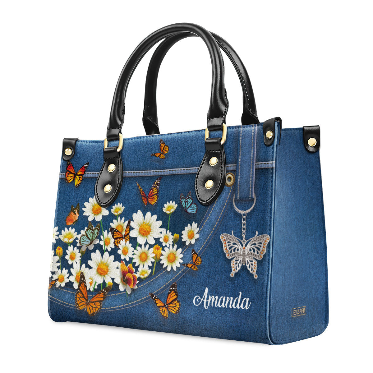 Faith Quote - Personalized Leather Handbag GMJSLB200092