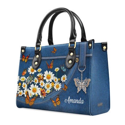 Faith Quote - Personalized Leather Handbag GMJSLB200092