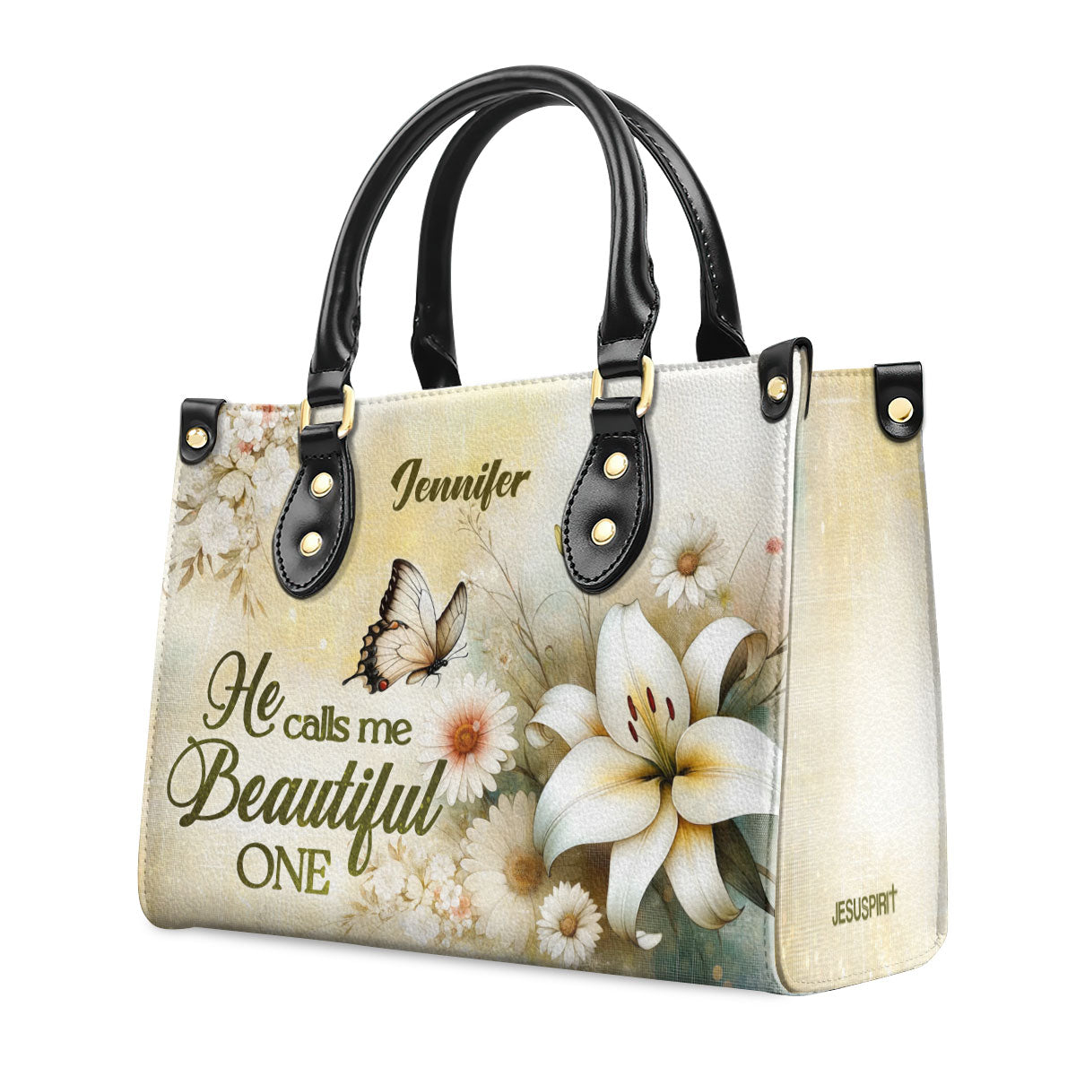 He Calls Me Beautiful One - Personalized Leather Handbag - Gift for Women GMJSLB200026