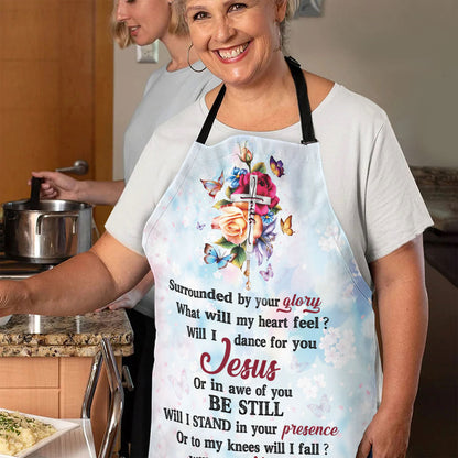 Inspirational Faith - Floral Apron with Neck Strap