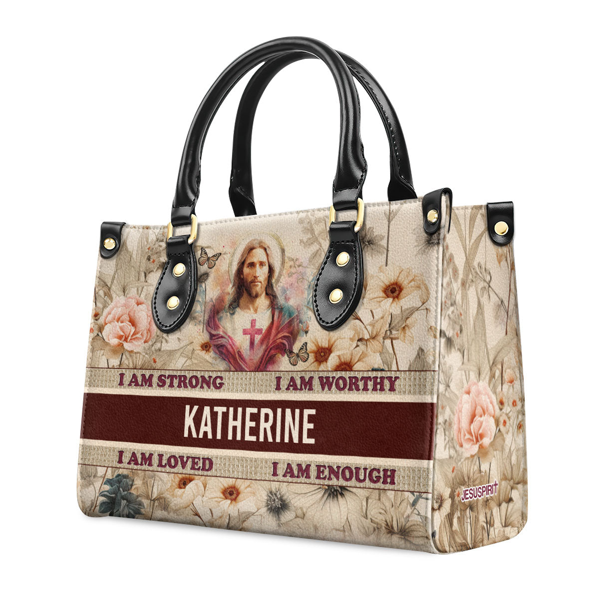 I Am Enough - Personalized Leather Handbag - Gift for Women GMJSLB200013