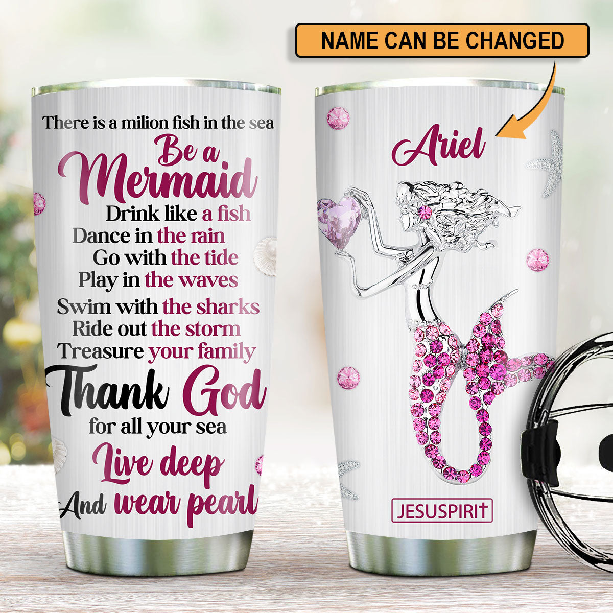 Thank God For All Your Sea - Personalized Tumbler