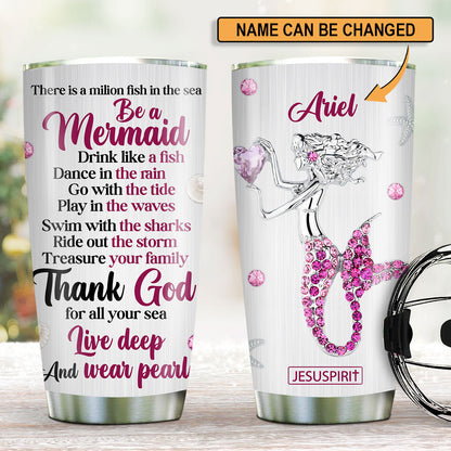 Thank God For All Your Sea - Personalized Tumbler