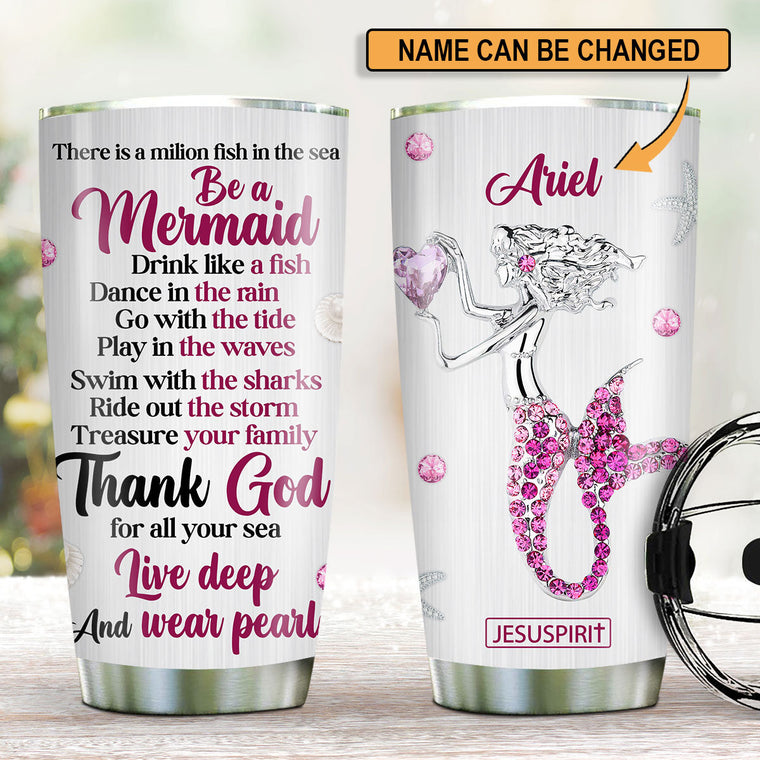 Thank God For All Your Sea - Personalized Tumbler