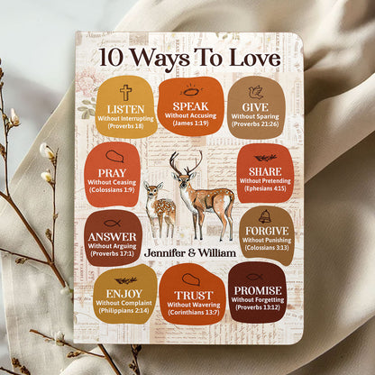 10 Ways To Love - Personalized Leather Notebook GMJSNB200121