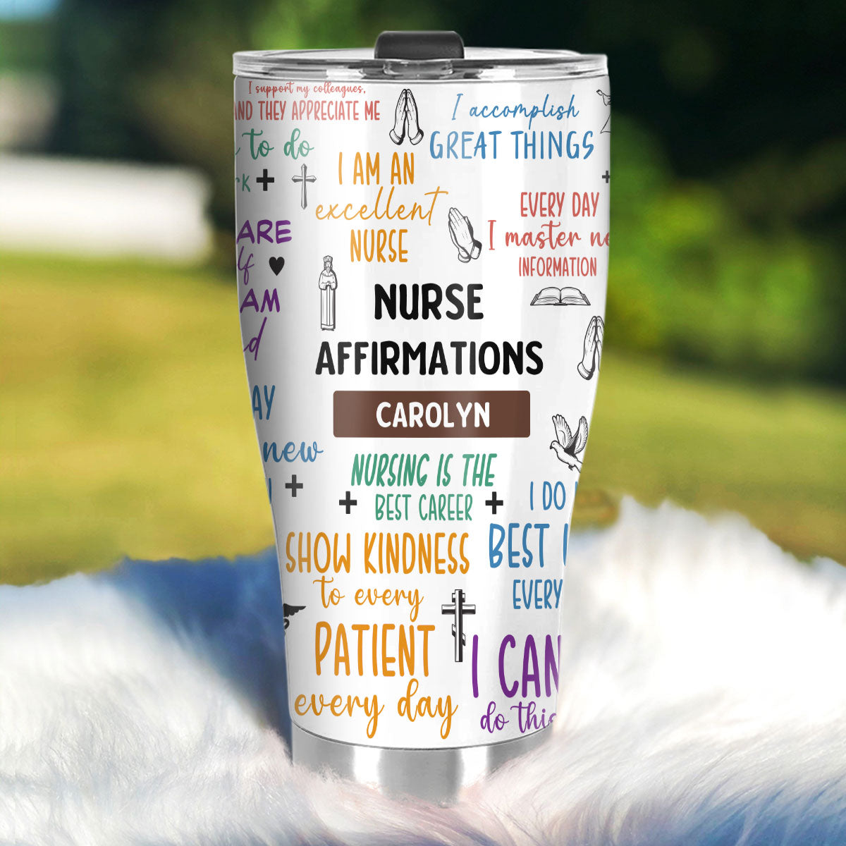 Nurse Affirmations - Personalized Stainless Steel Tumbler