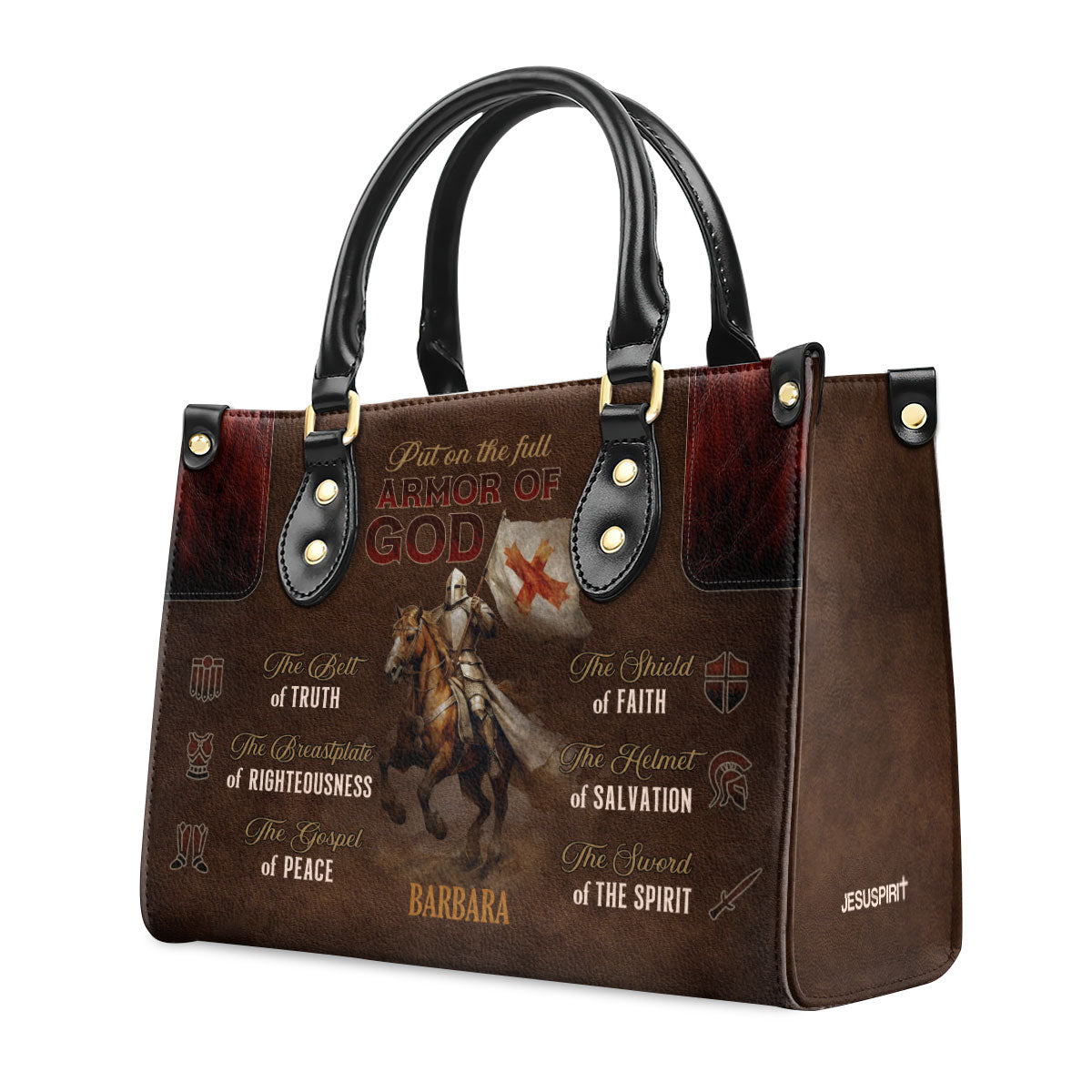 Faithful Christian - Personalized Leather Handbag GMJSLB200023