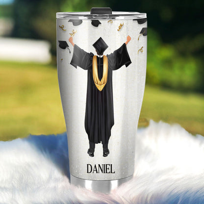 To My Son Graduation - Personalized Stainless Steel Tumbler