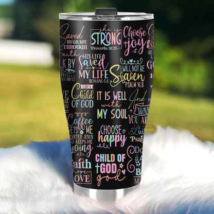 Bible Verse Inspirational Quotes - Personalized Stainless Steel Tumbler