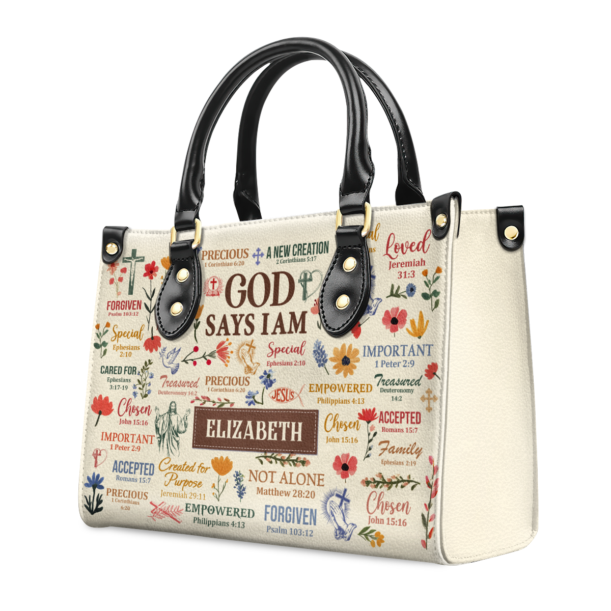 What God Says About You - Personalized Leather Handbag GMJSLB200088