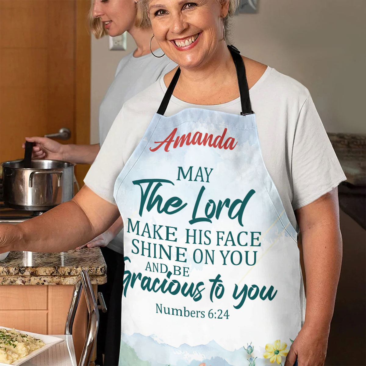 May the Lord Shine on You - Personalized Kitchen Apron