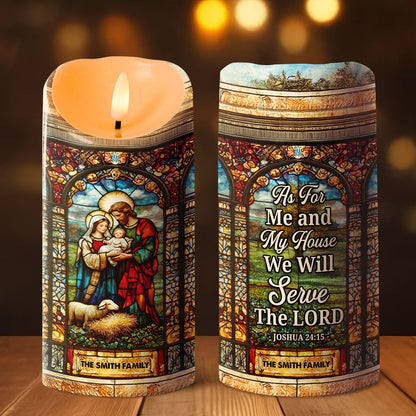 As For Me And My House - Personalized Faith Candle