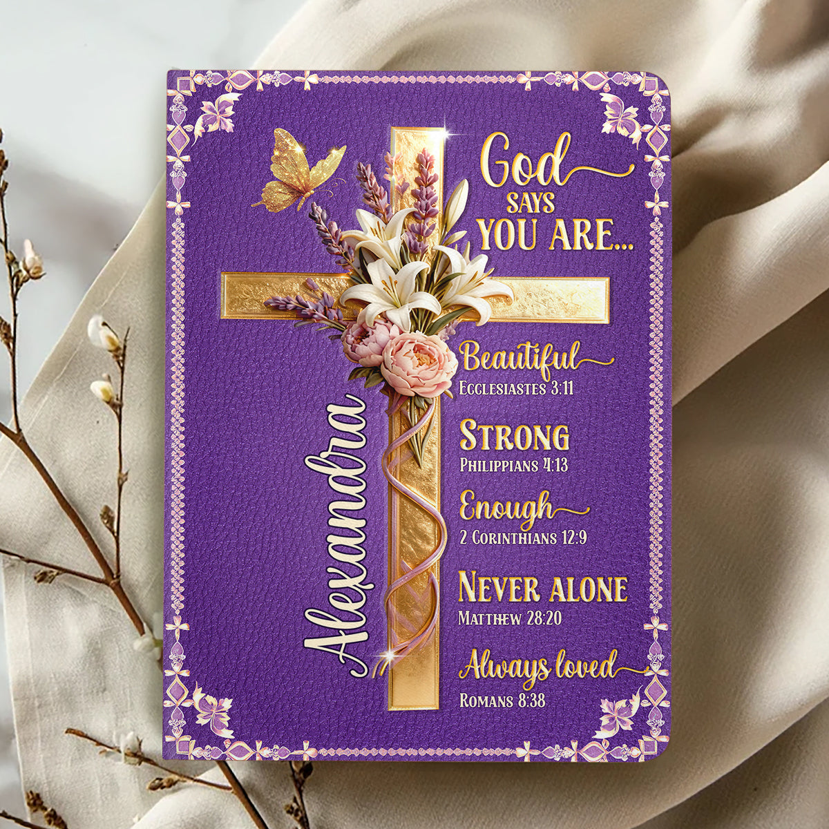 God Says You Are - Personalized Leather Cover Notebook GMJSNB200036