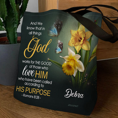 Matthew 5:8 Gift for Women - Personalized Tote Bag GTTJS10255