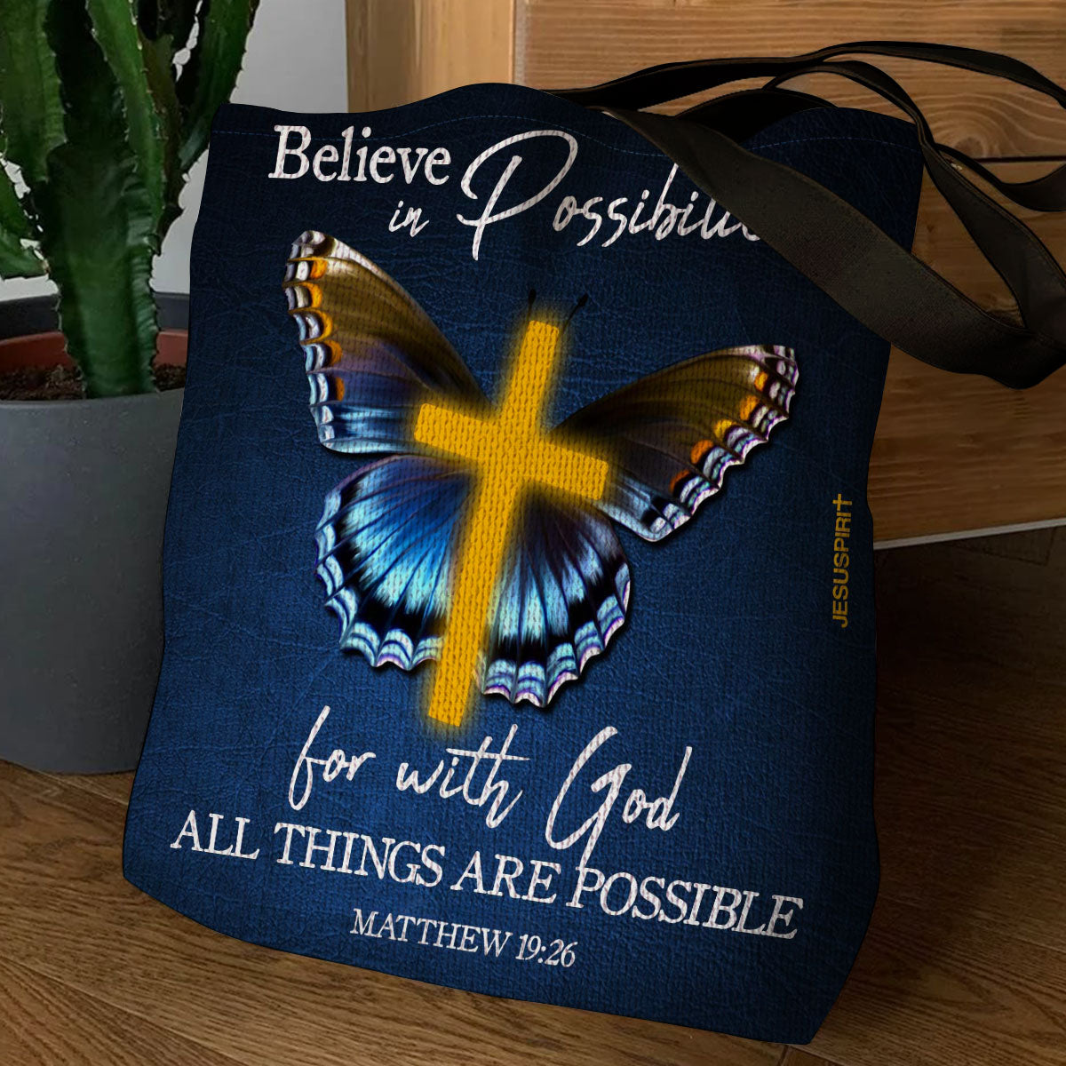 With God All Things Are Possible - Tote Bag - Inspirational Faith GTTJS10064
