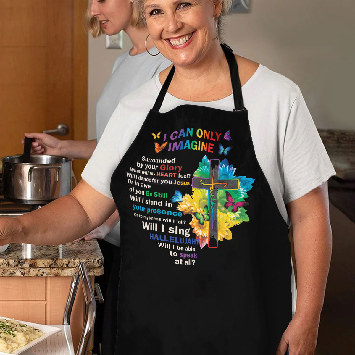Faith-Inspired Jesuspirit Apron - Adjustable Neck Strap Kitchen Cover