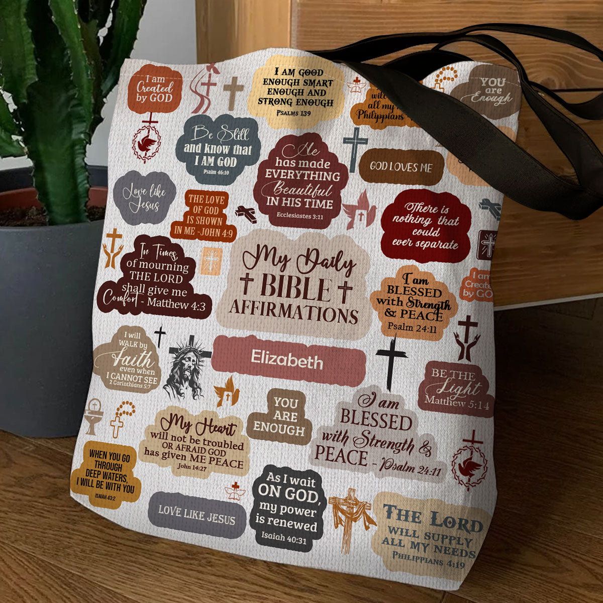 Jesus Spirit - Personalized Christian Tote Bag GTTJS10052