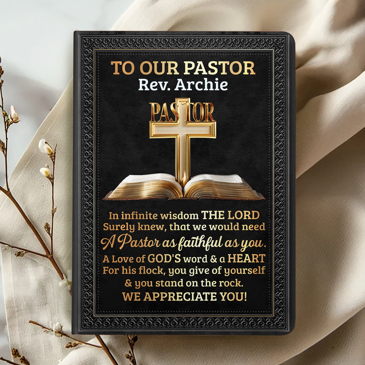 To Our Pastor - Personalized Leather Cover Notebook GMJSNB200041