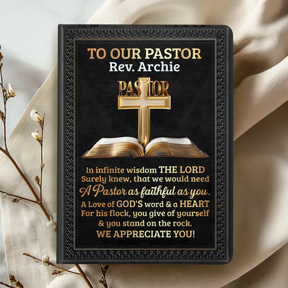 To Our Pastor - Personalized Leather Cover Notebook GMJSNB200041