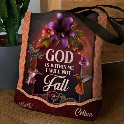 God Is Within Me - Christian Tote Bag - Personalized Gift for Her GTTJS10178