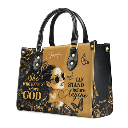 She Who Kneels - Personalized Leather Handbag GMJSLB200012