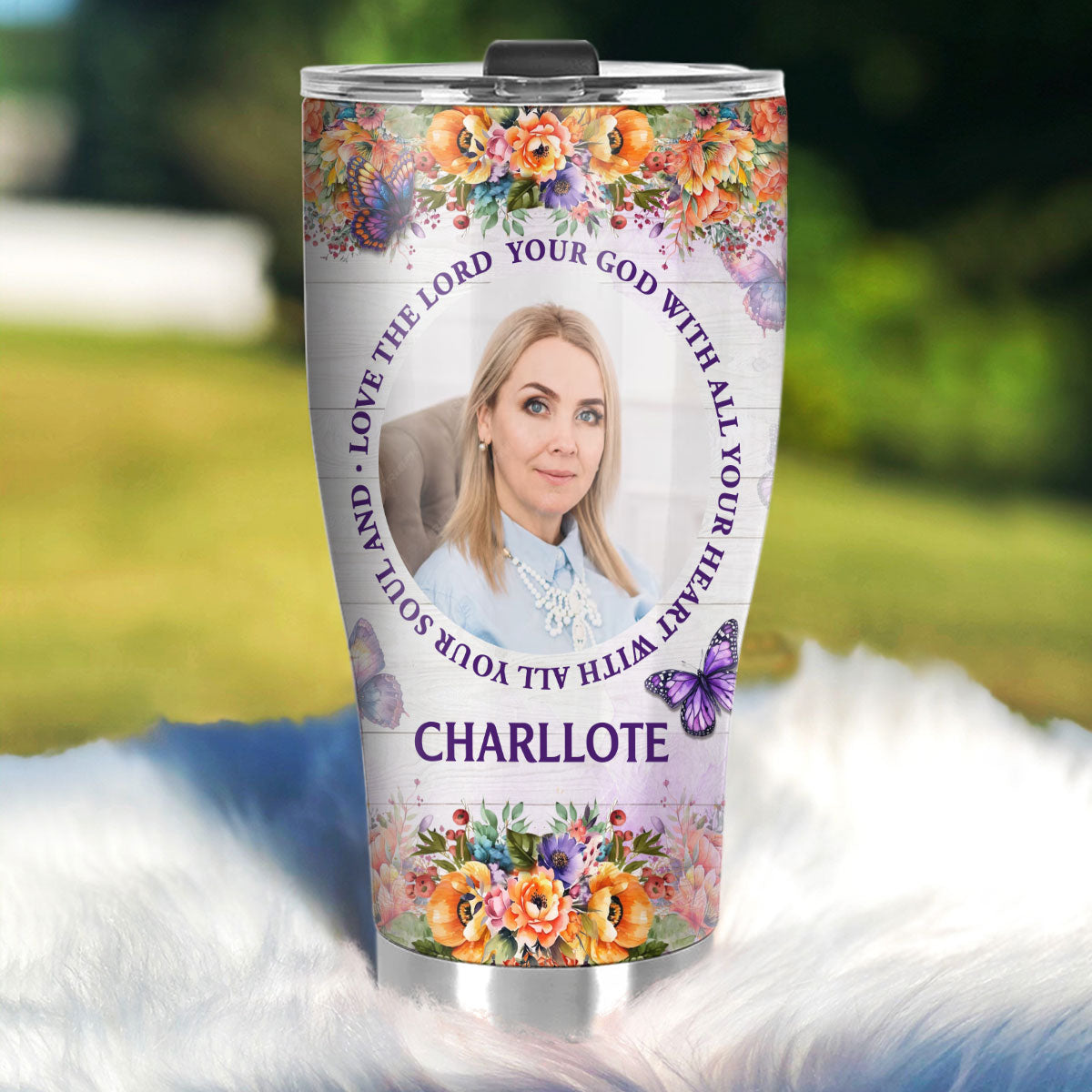Love The Lord Your God - Personalized Stainless Steel Tumbler