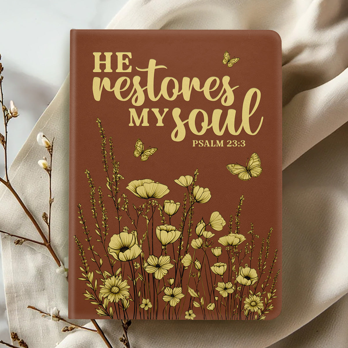 He Restores My Soul - Leather Cover Notebook GMJSNB200100