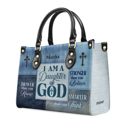 Daughter Of God - Leather Handbag - Personalized Gift for Daughter GMJSLB200016