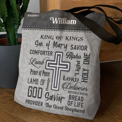 King Of Kings - Personalized Christian Cross Tote Bag GTTJS10067