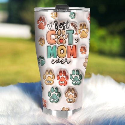 Best Cat Mom - Personalized Stainless Steel Tumbler