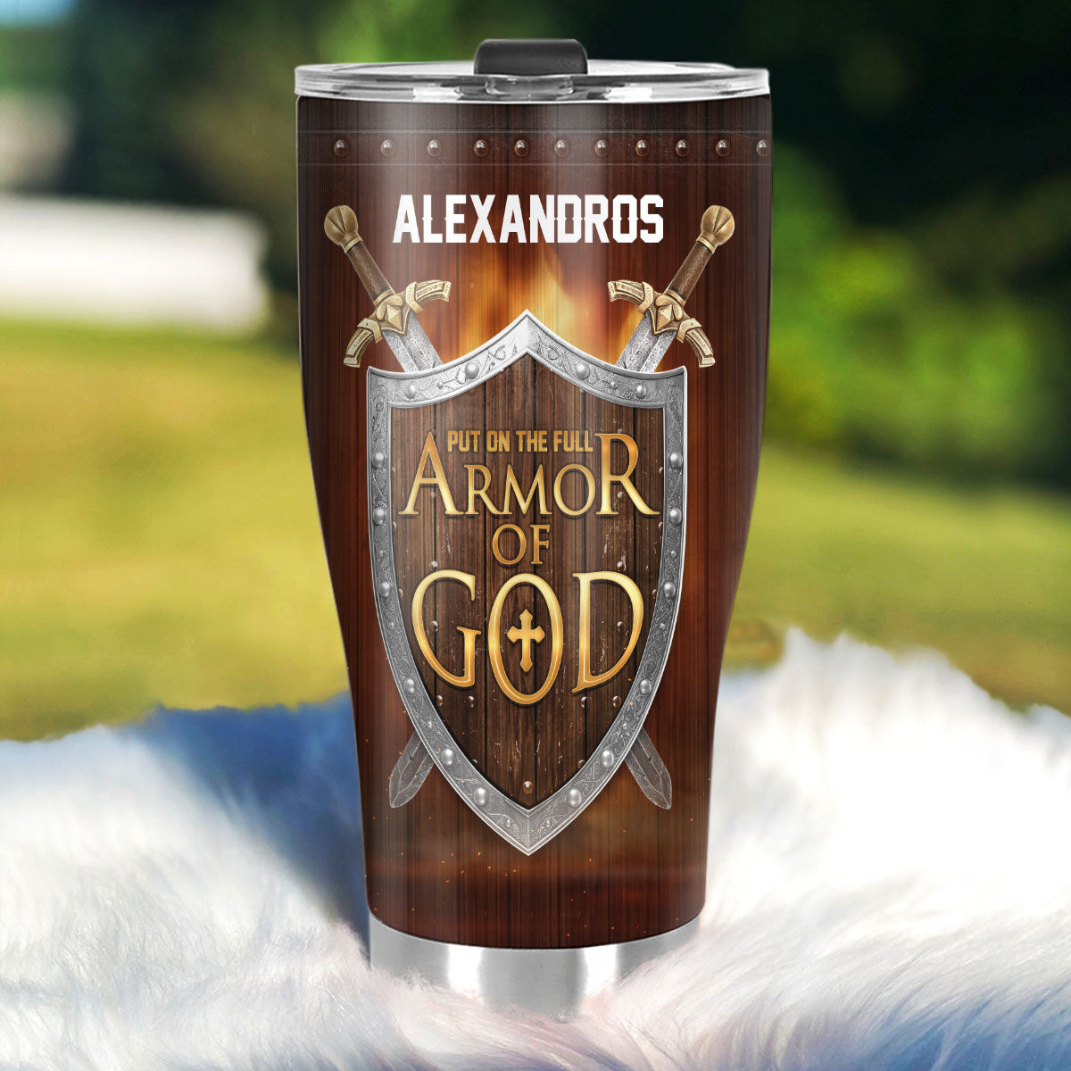Full Armor Of God - Personalized Stainless Steel Tumbler