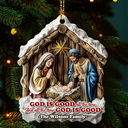 God Is Good All The Time - Personalized Acrylic Ornament GOJS10041