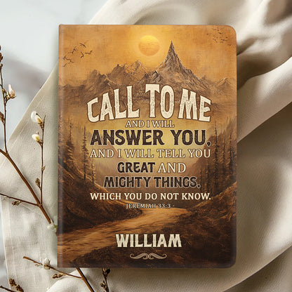 Call To Me - Personalized Leather Cover Notebook GMJSNB200097