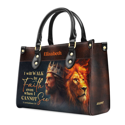 Faith Quote - Personalized Leather Handbag for Women GMJSLB200019