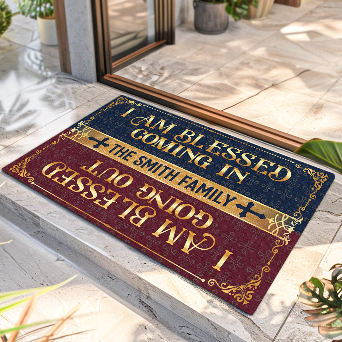 Blessed Coming In - Personalized Doormat