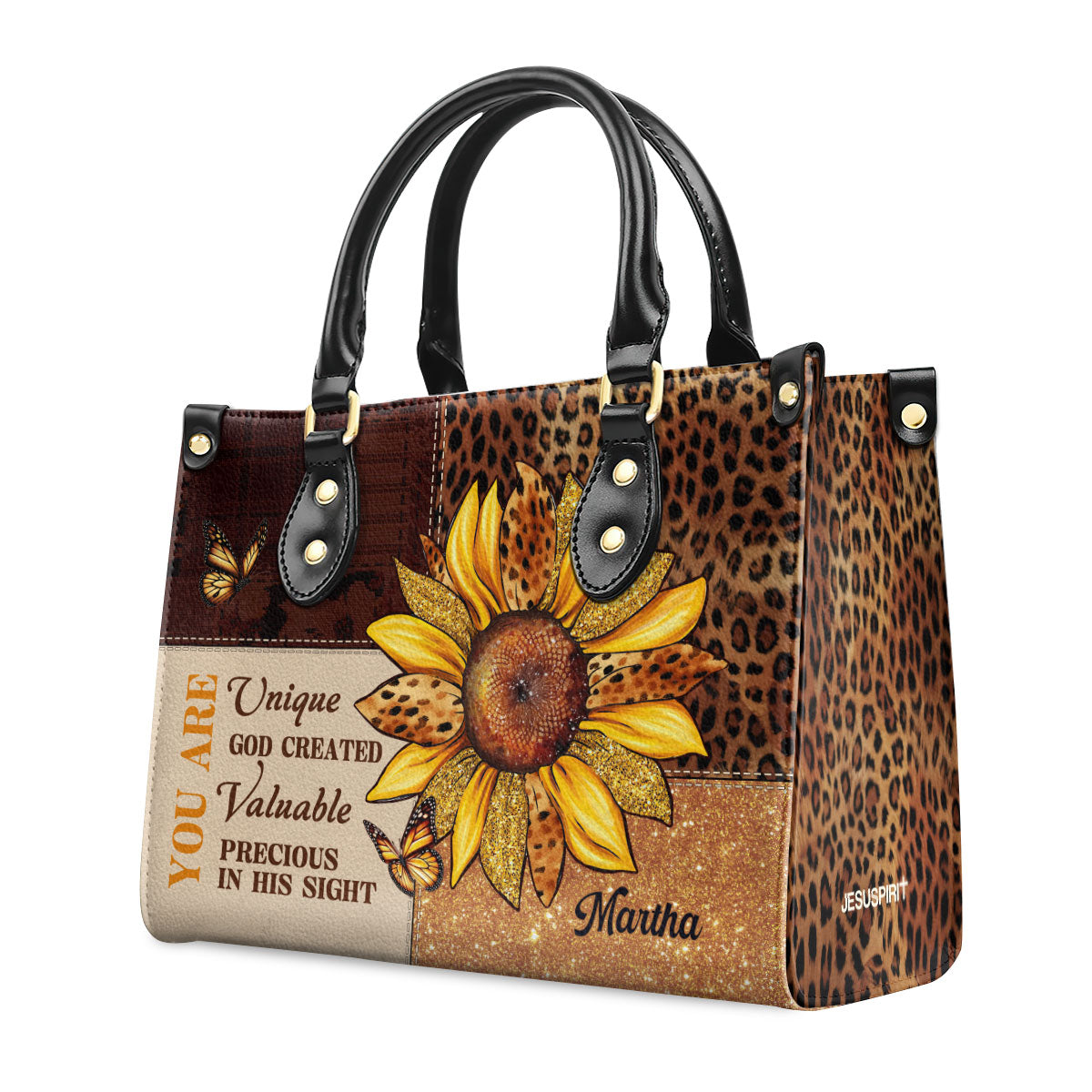 You Are God Created - Personalized Leather Handbag GMJSLB200011